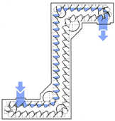 Skizze Winkelbecherwerk